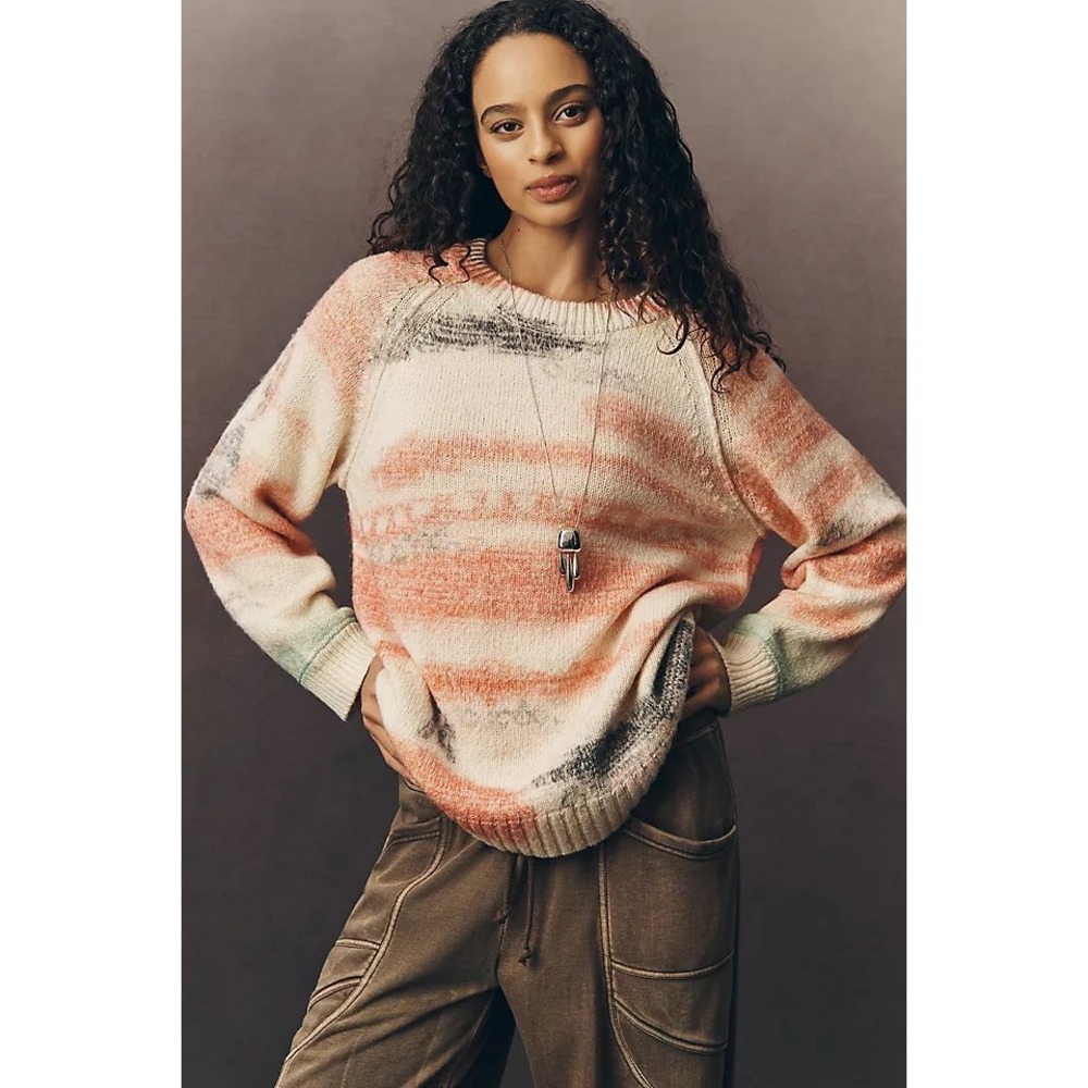 NWT Anthropologie Americana Pilcro Crew Neck Oversized Pullover Sweater XS